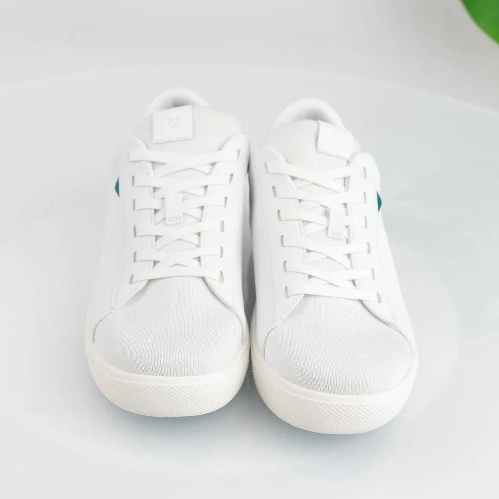 Vessi Womens Soho Sneaker Size 9 Waterproof White Vegan Leather Lace Up Shoe Low